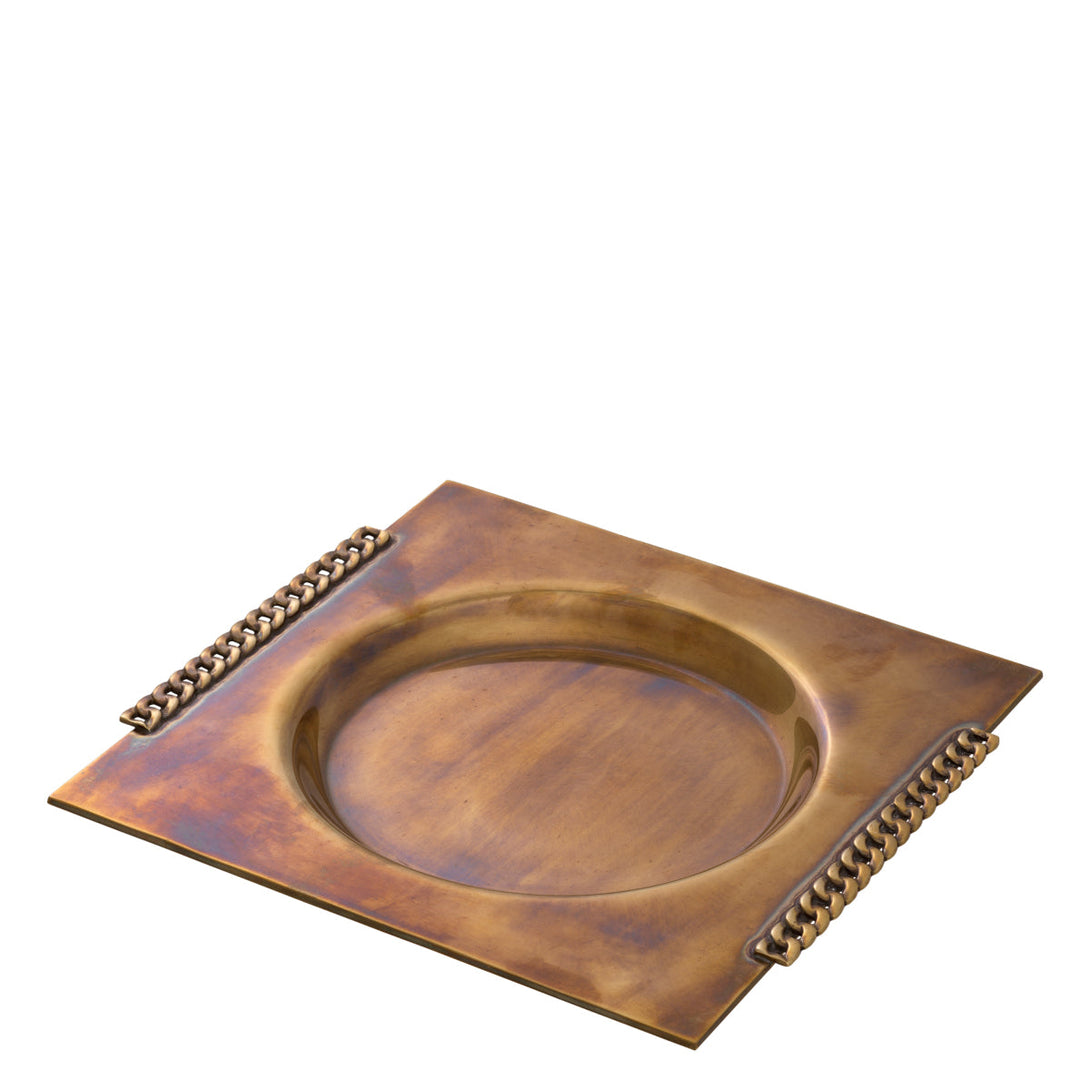 Tray Tamar Vintage Brass Finish Accessories Eichholtz