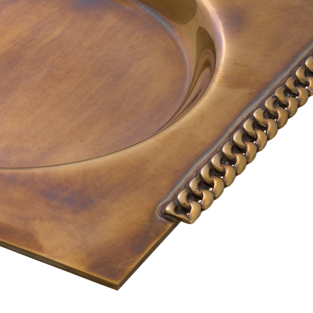 Tray Tamar Vintage Brass Finish Accessories Eichholtz