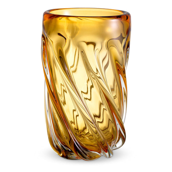 Vase Angelito L Hand Blown Yellow Colour Accessories Eichholtz