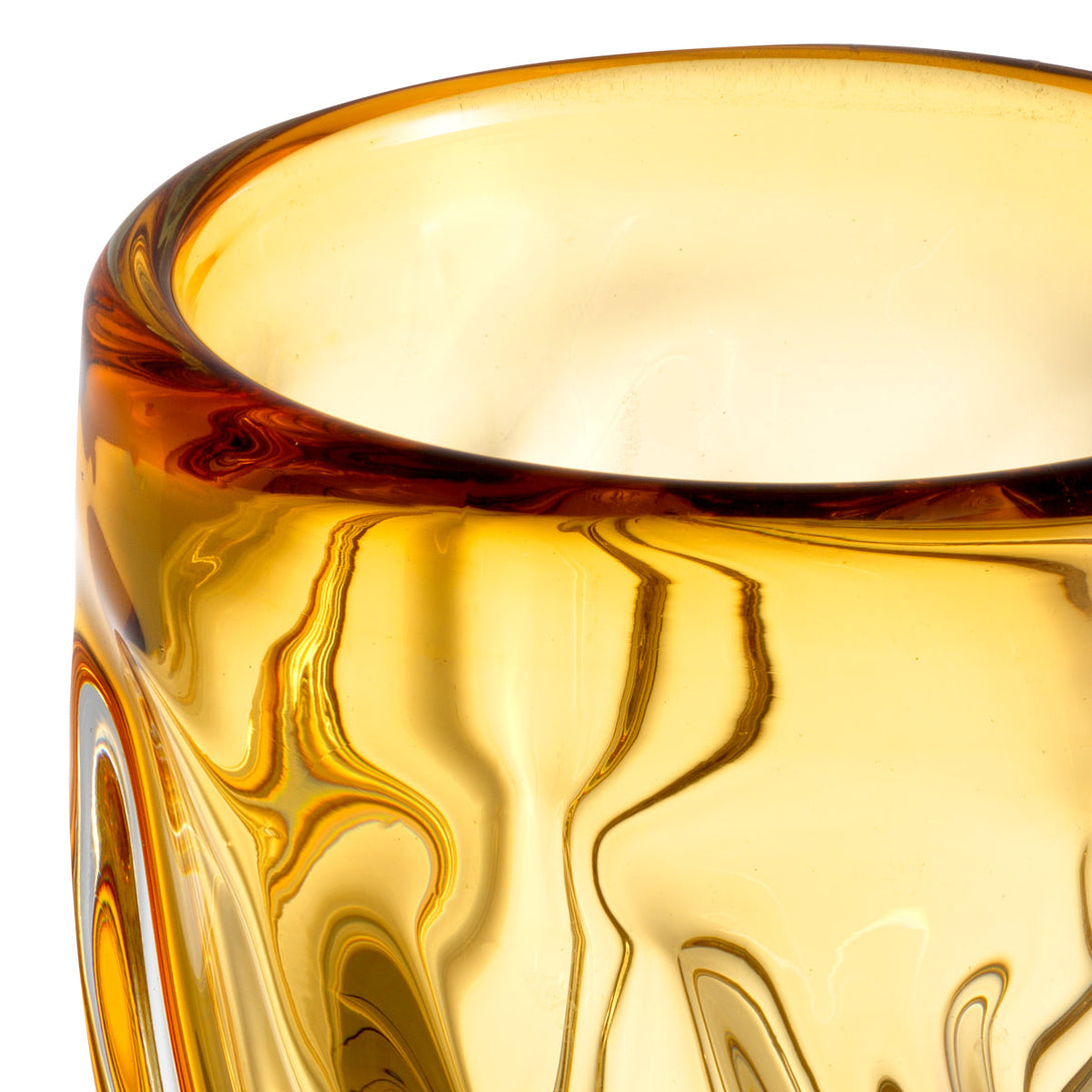 Vase Angelito L Hand Blown Yellow Colour Accessories Eichholtz