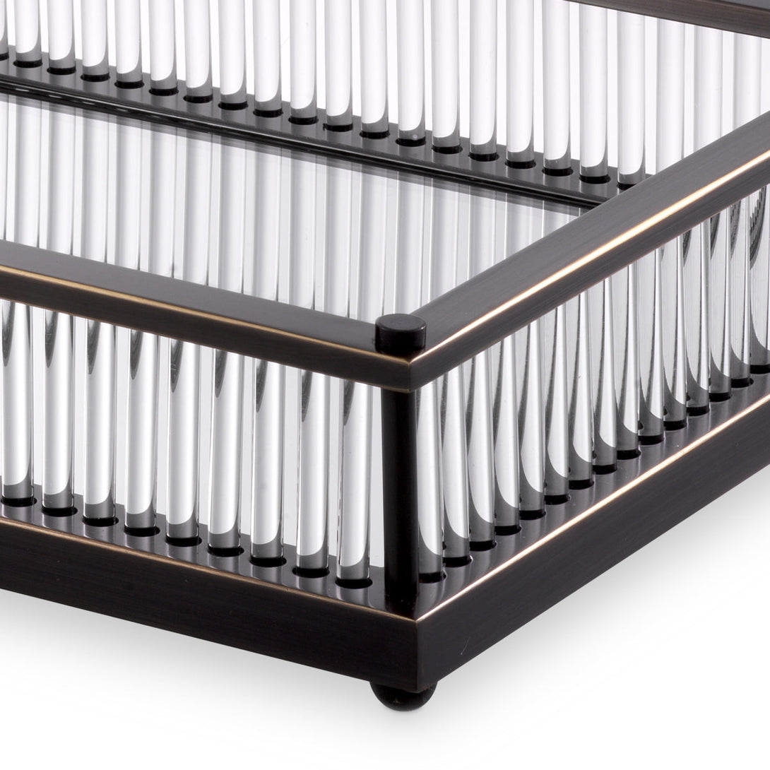 Tray Cora Rectangular Bronze Highlight Finish Accessories Eichholtz