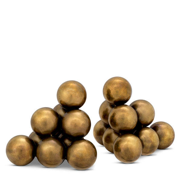 Bookend Carioca Set Of 2 Vintage Brass Finish Accessories Eichholtz