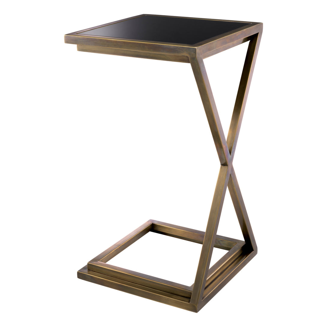 Side Table Cross Vintage Brass Finish Furniture Eichholtz
