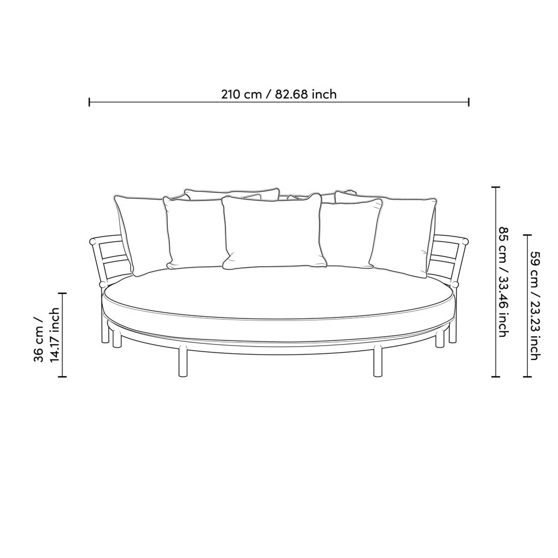Outdoor Bed Laguno Sand Finish Outdoor Eichholtz