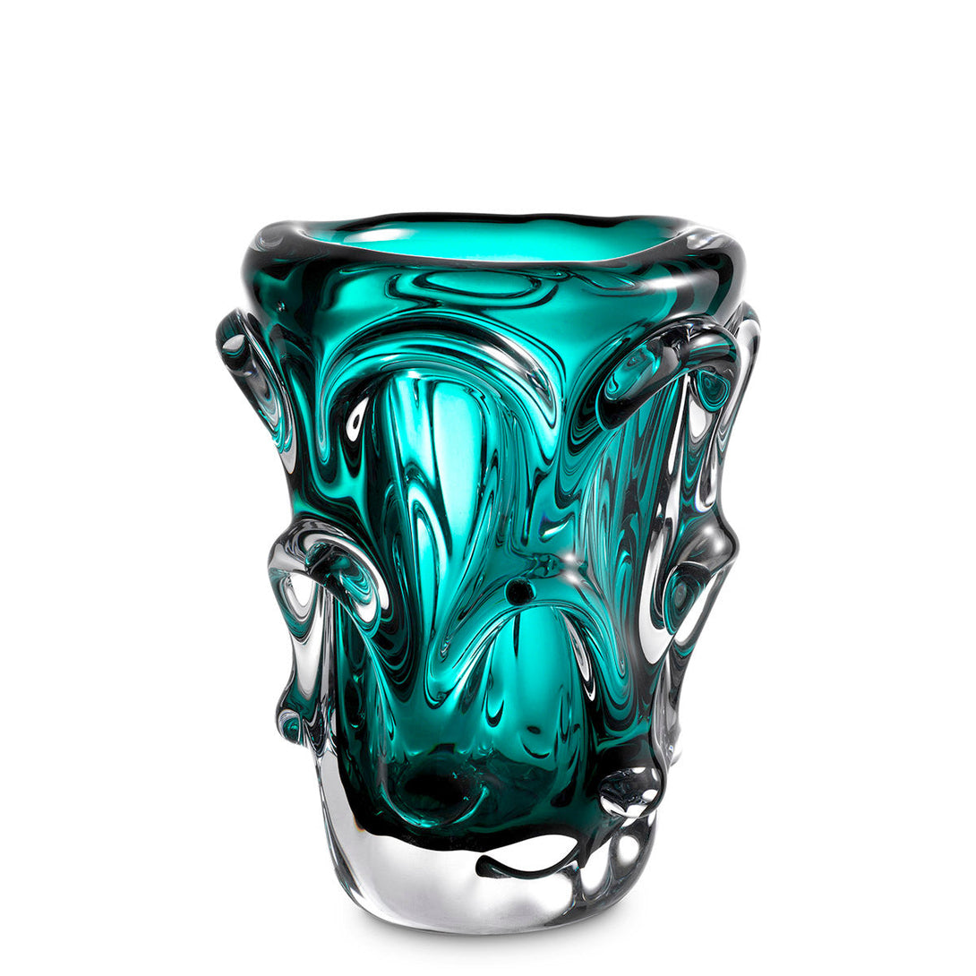 Vase Aila S Hand Blown Turquoise Colour Accessories Eichholtz