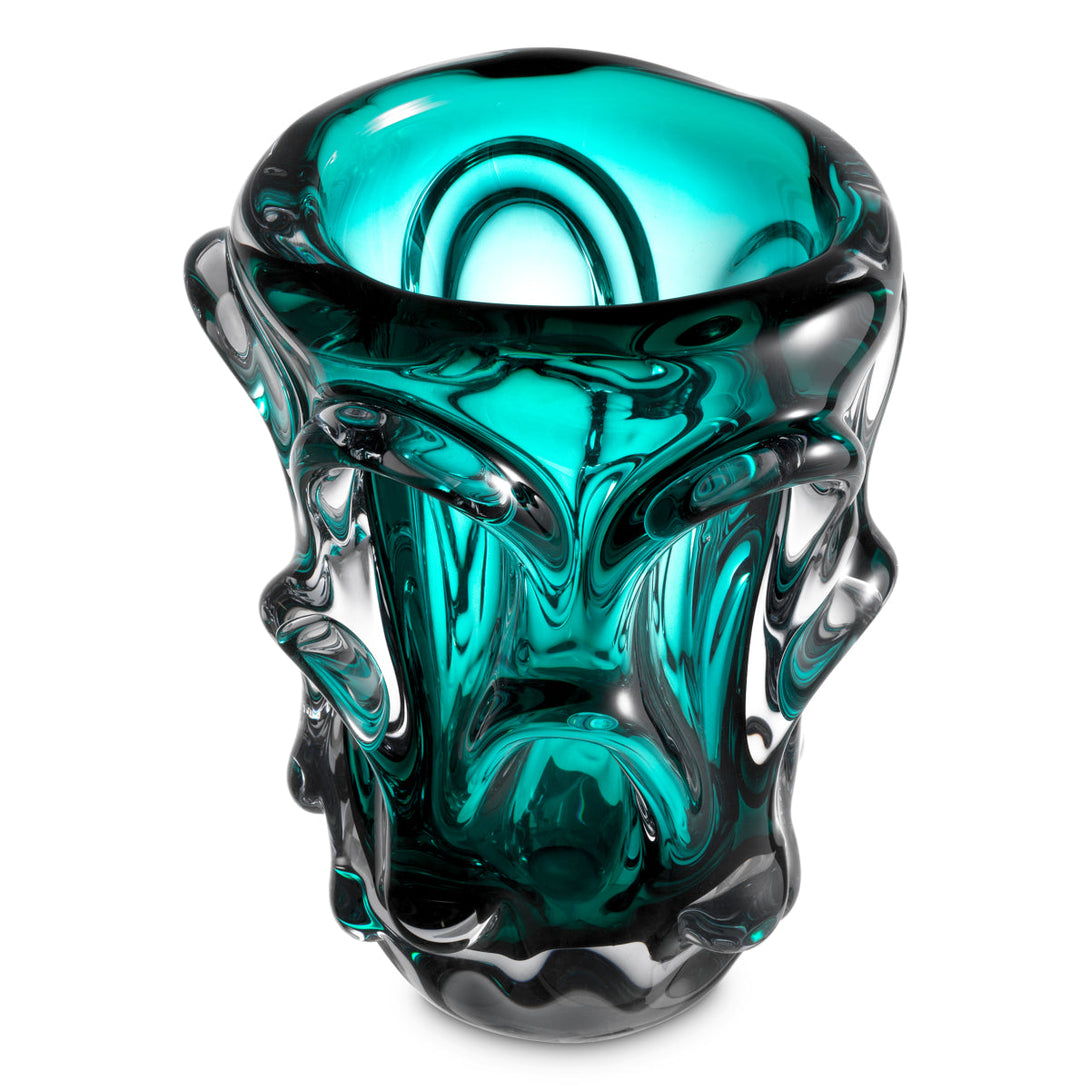 Vase Aila S Hand Blown Turquoise Colour Accessories Eichholtz