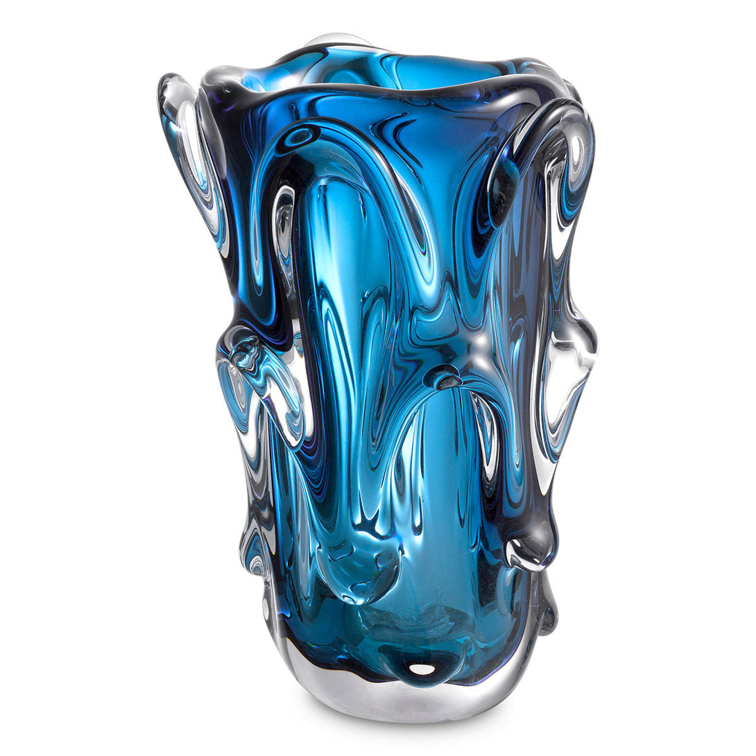 Vase Aila L Hand Blown Blue Colour Accessories Eichholtz