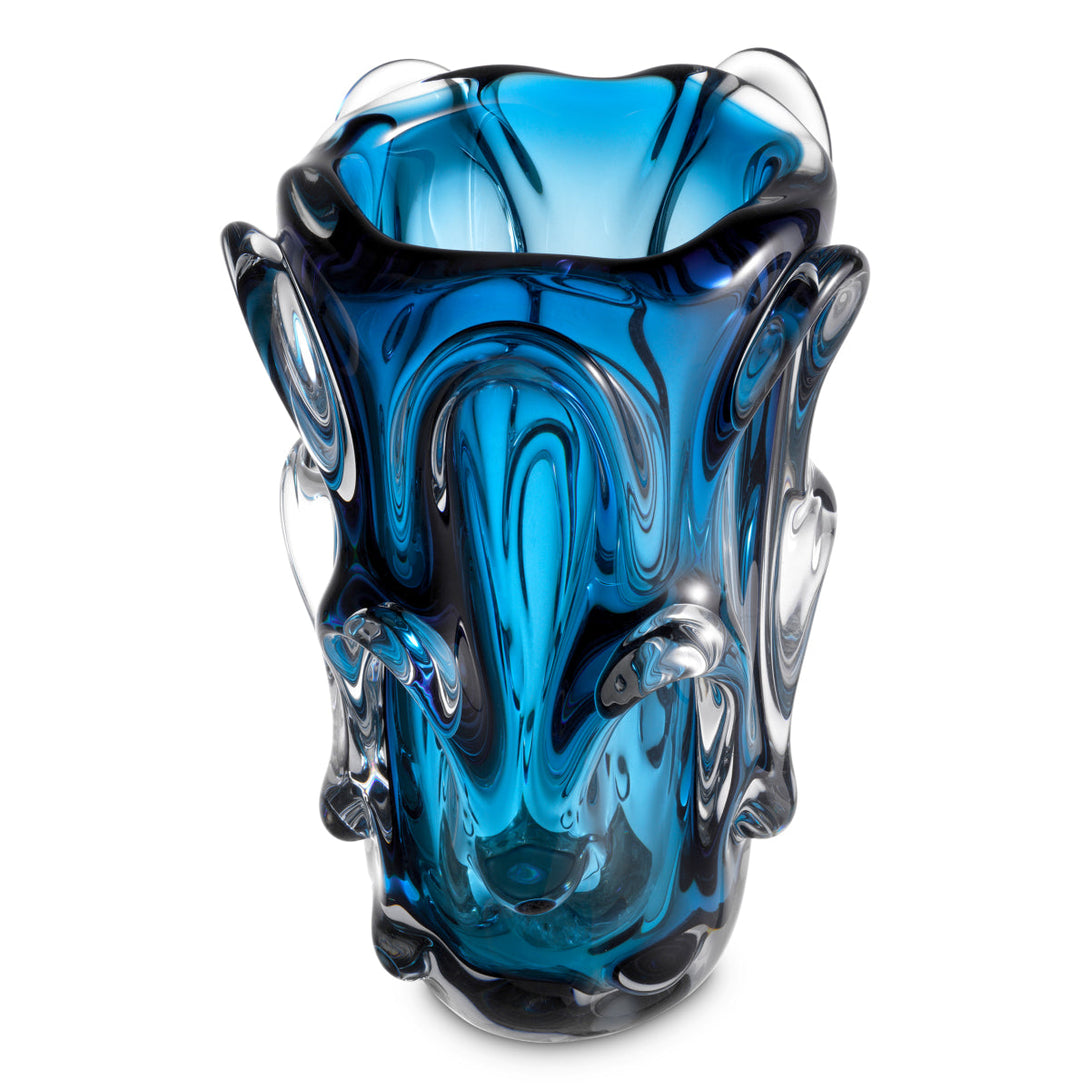 Vase Aila L Hand Blown Blue Colour Accessories Eichholtz