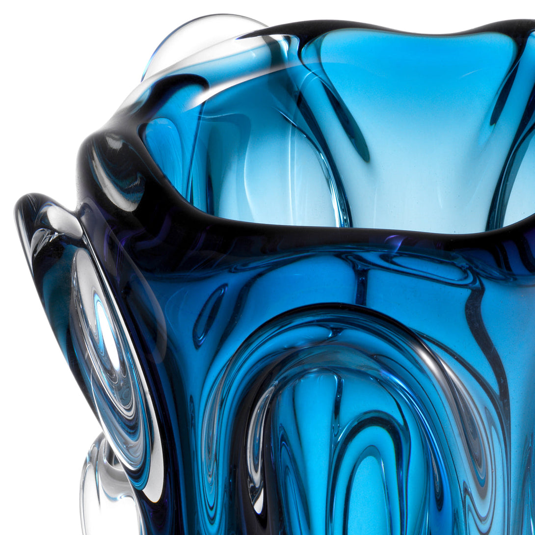 Vase Aila L Hand Blown Blue Colour Accessories Eichholtz