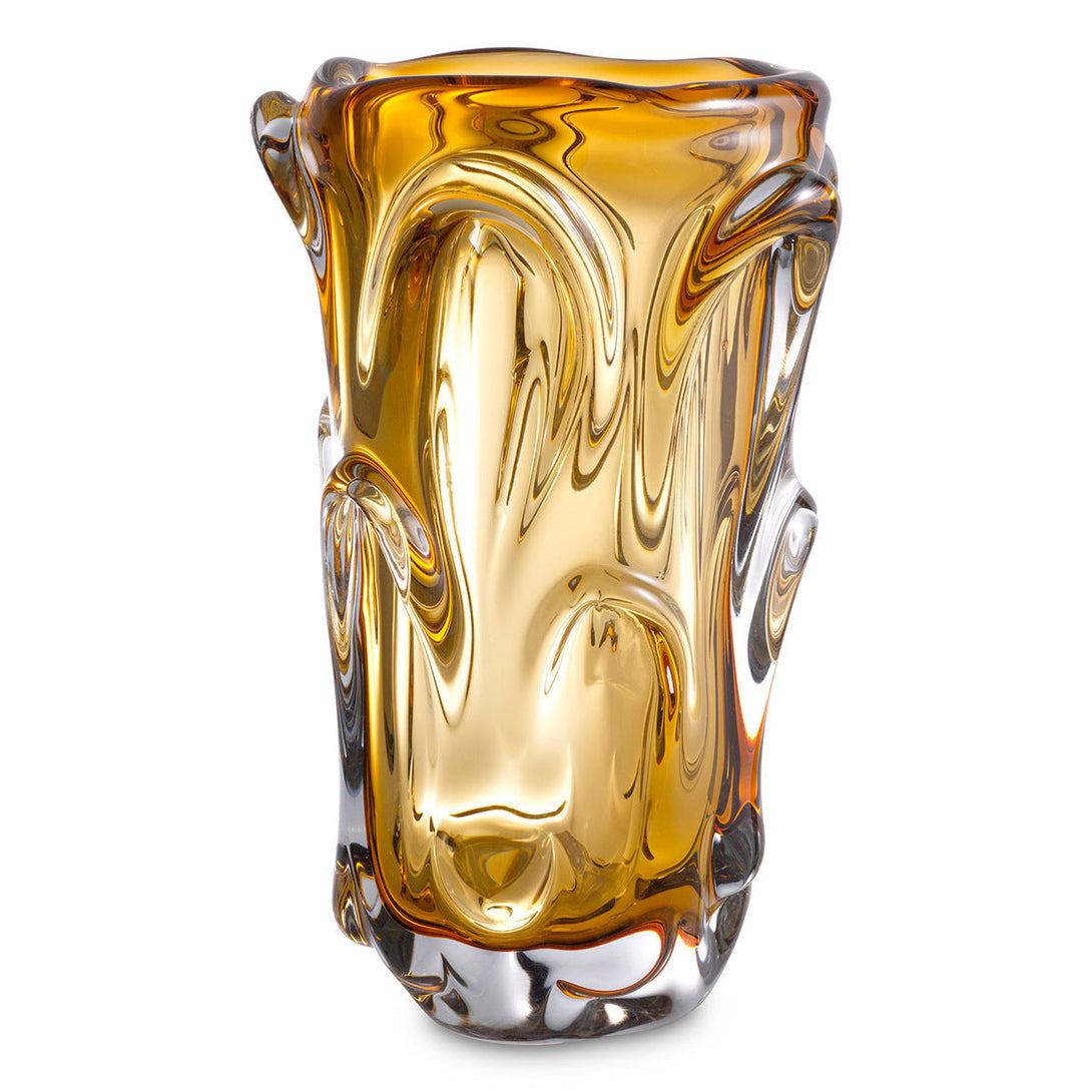 Vase Aila L Hand Blown Yellow Colour Accessories Eichholtz
