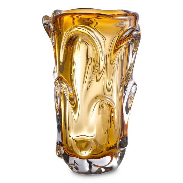 Vase Aila L Hand Blown Yellow Colour Accessories Eichholtz