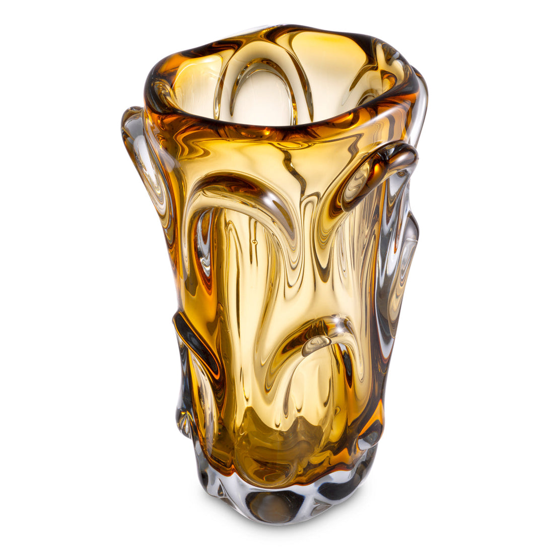 Vase Aila L Hand Blown Yellow Colour Accessories Eichholtz