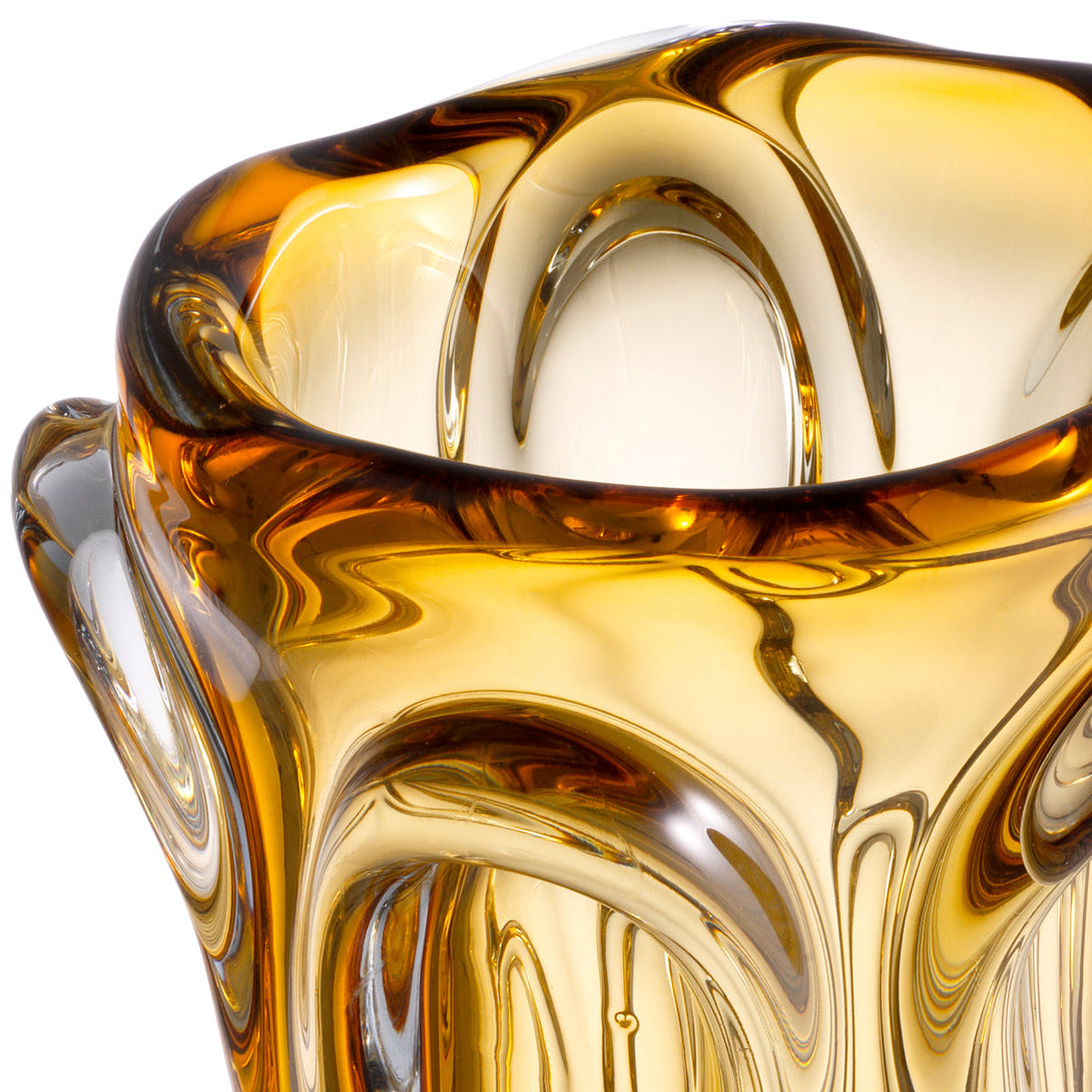 Vase Aila L Hand Blown Yellow Colour Accessories Eichholtz