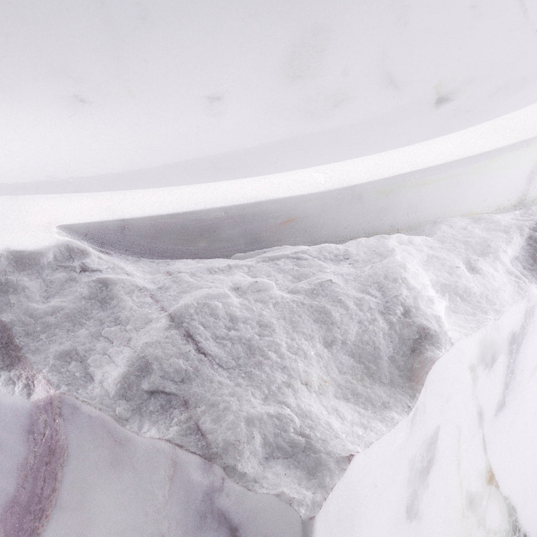 Bowl Montanita Honed White Marble Accessories Eichholtz