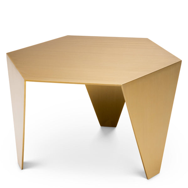 Side Table Metro Chic Brushed Brass Finish Furniture Eichholtz
