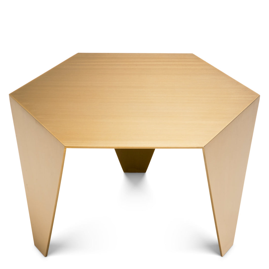 Side Table Metro Chic Brushed Brass Finish Furniture Eichholtz