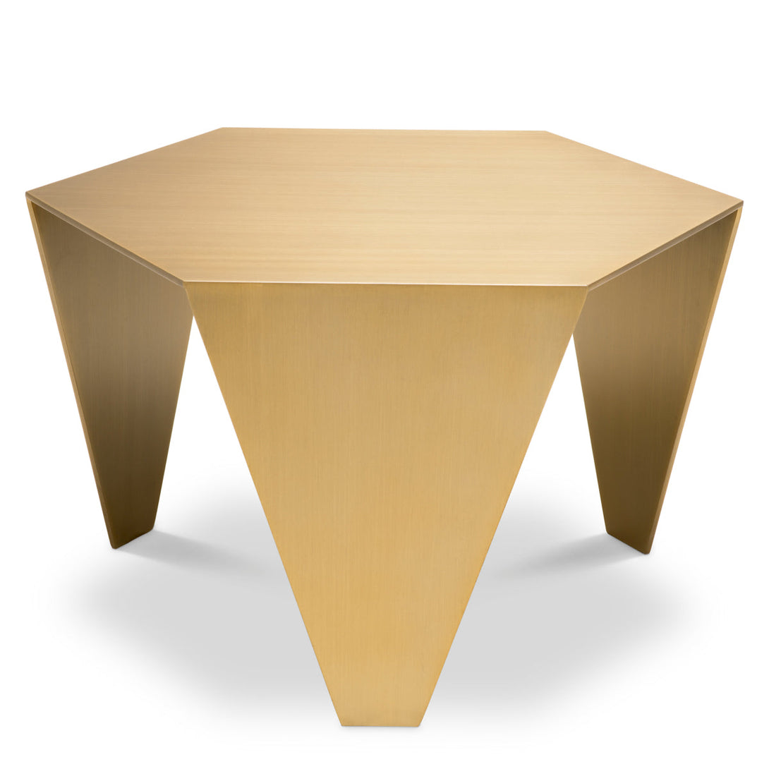 Side Table Metro Chic Brushed Brass Finish Furniture Eichholtz