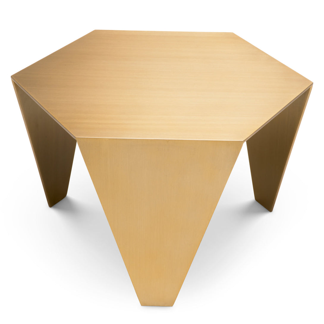 Side Table Metro Chic Brushed Brass Finish Furniture Eichholtz