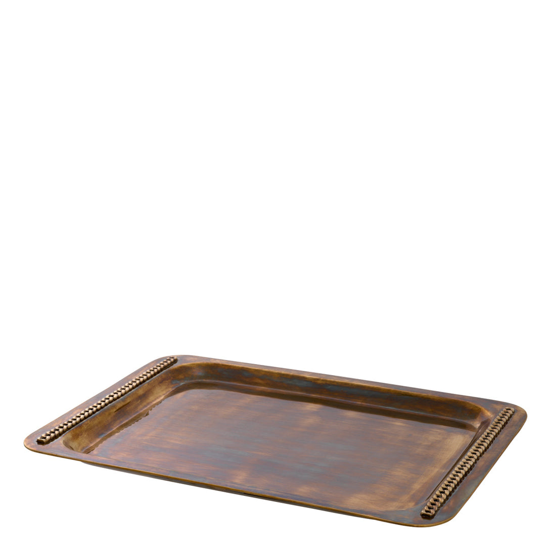 Tray Tamar L Vintage Brass Finish Accessories Eichholtz