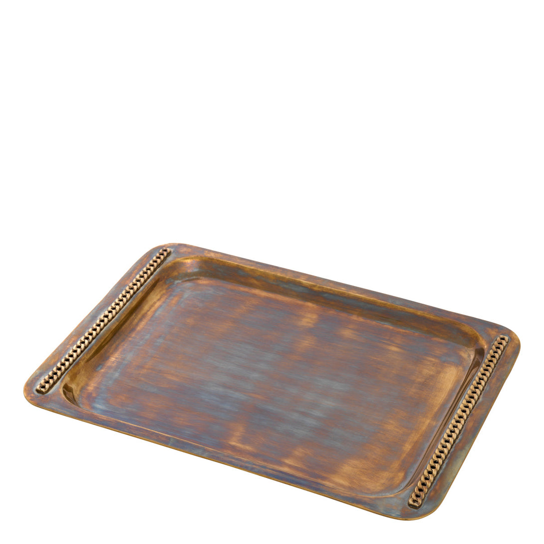Tray Tamar L Vintage Brass Finish Accessories Eichholtz