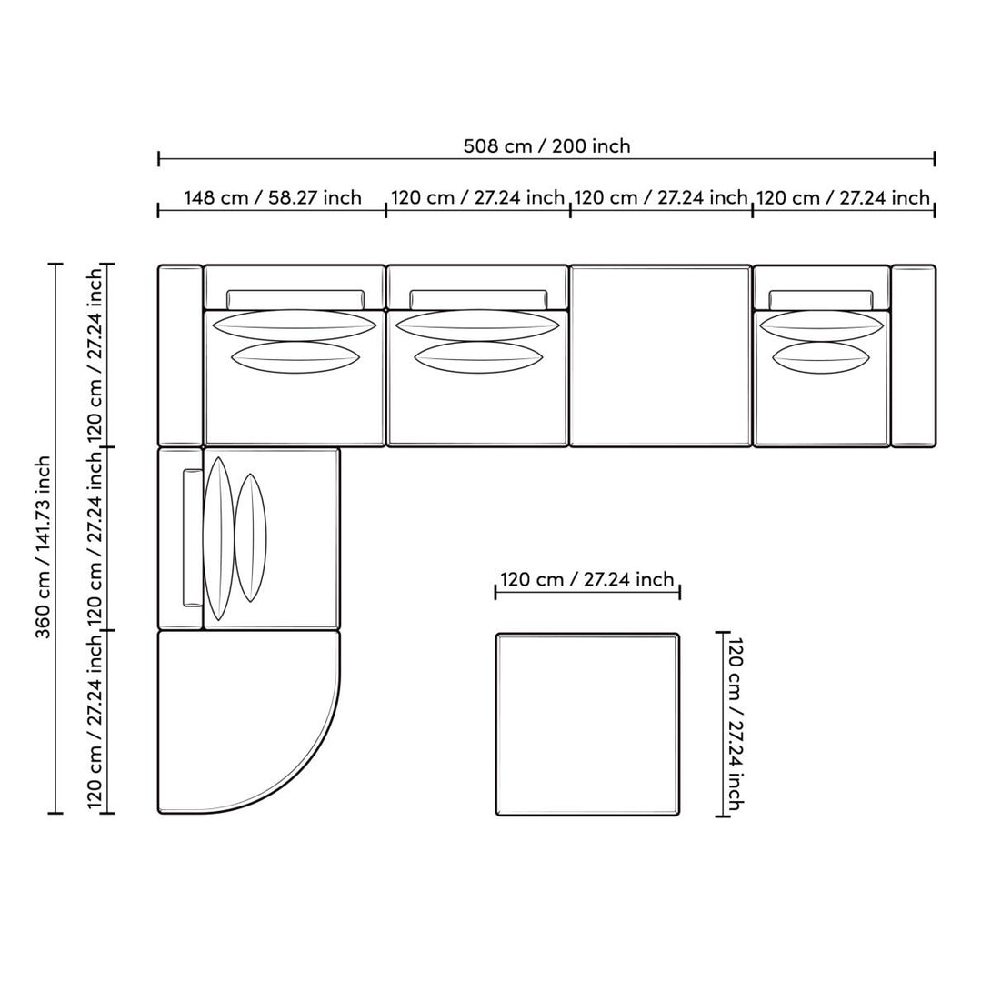 Sofa Lounge Club Nuoro Beige - Image 12