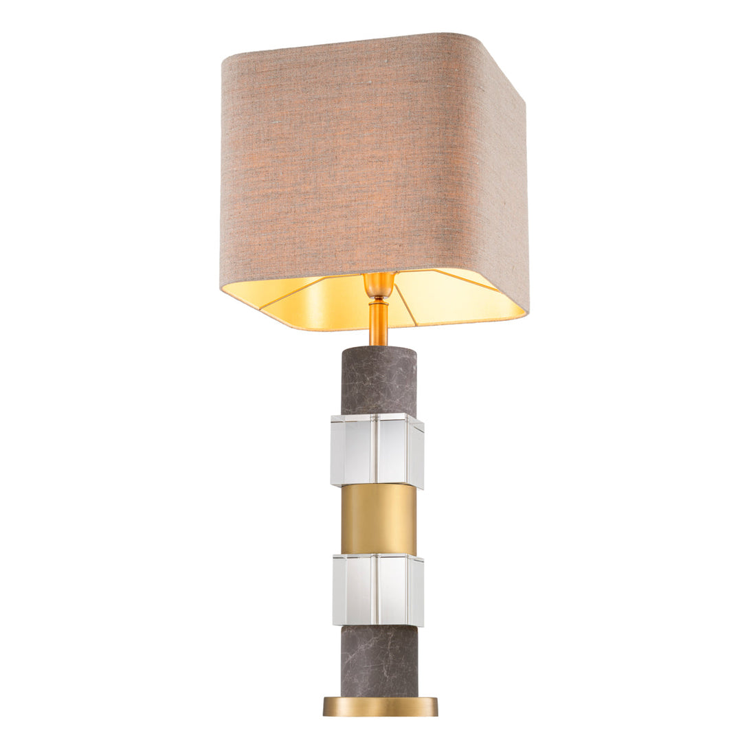 Table Lamp Cullingham Antique Brass Grey Marble Lighting Eichholtz