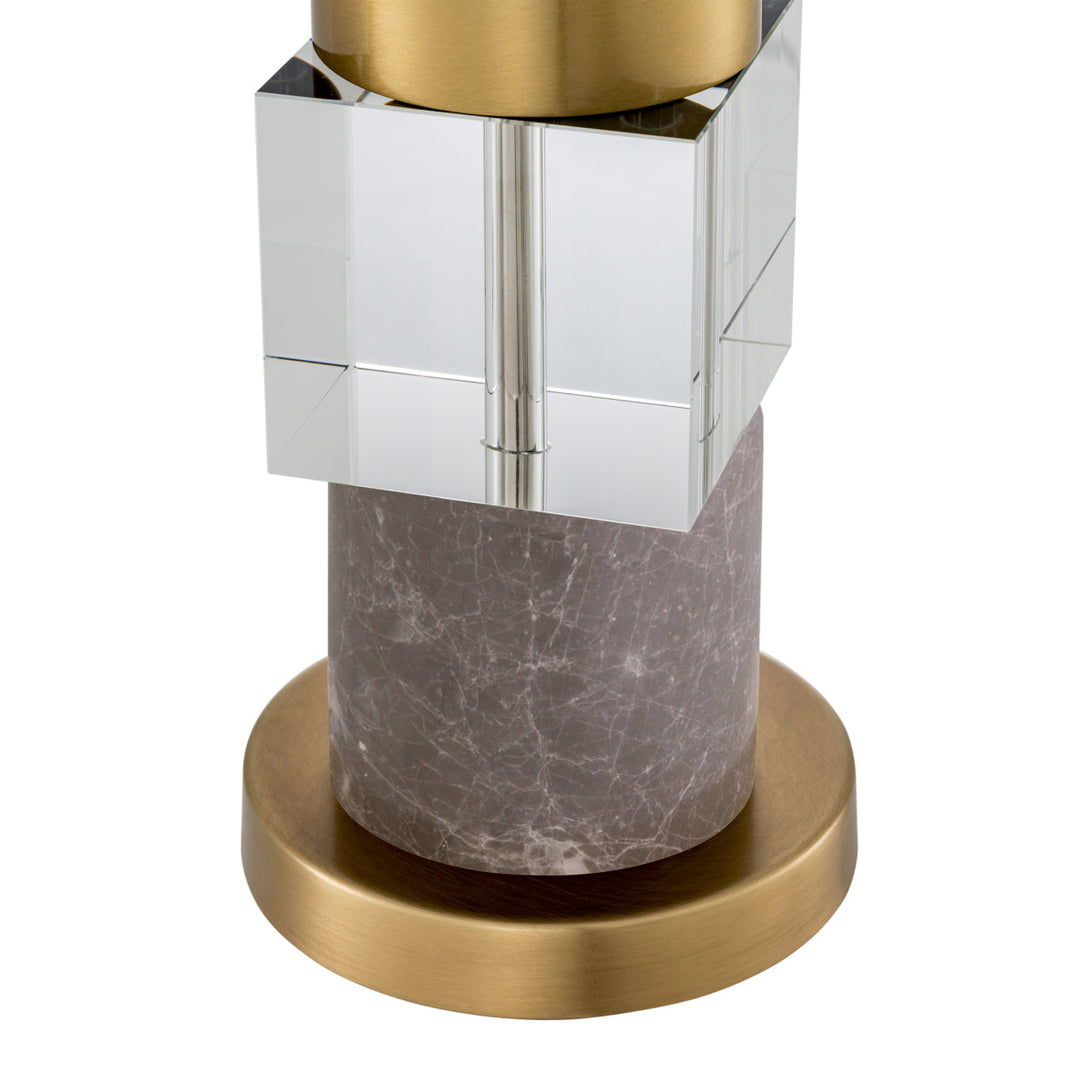 Table Lamp Cullingham Antique Brass Grey Marble Lighting Eichholtz