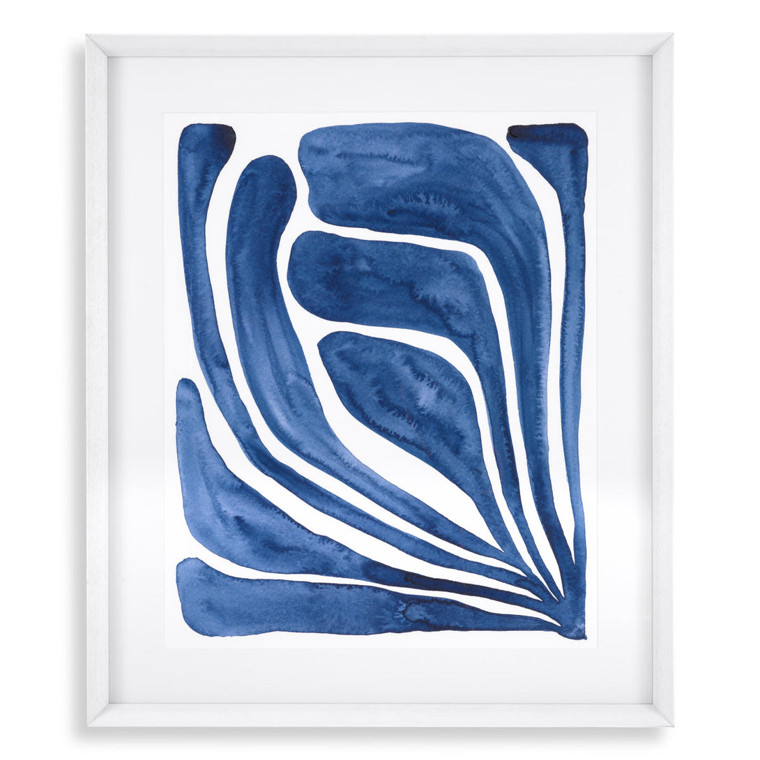 Print Blue stylized leaf set of 2 Accessories Eichholtz