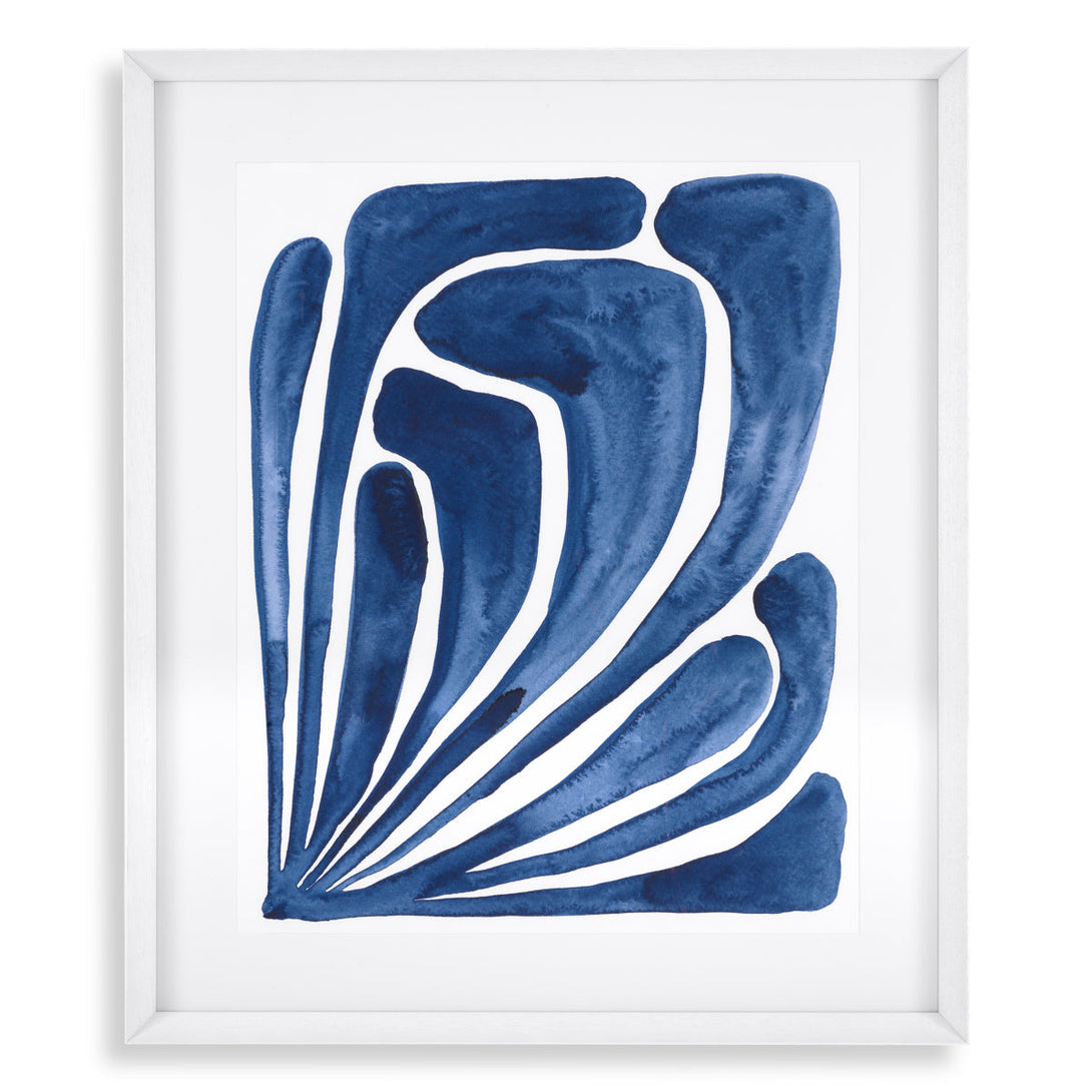 Print Blue stylized leaf set of 2 Accessories Eichholtz