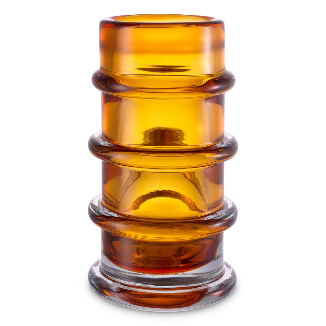 Vase Bloom Hand Blown Amber Colour Accessories Eichholtz