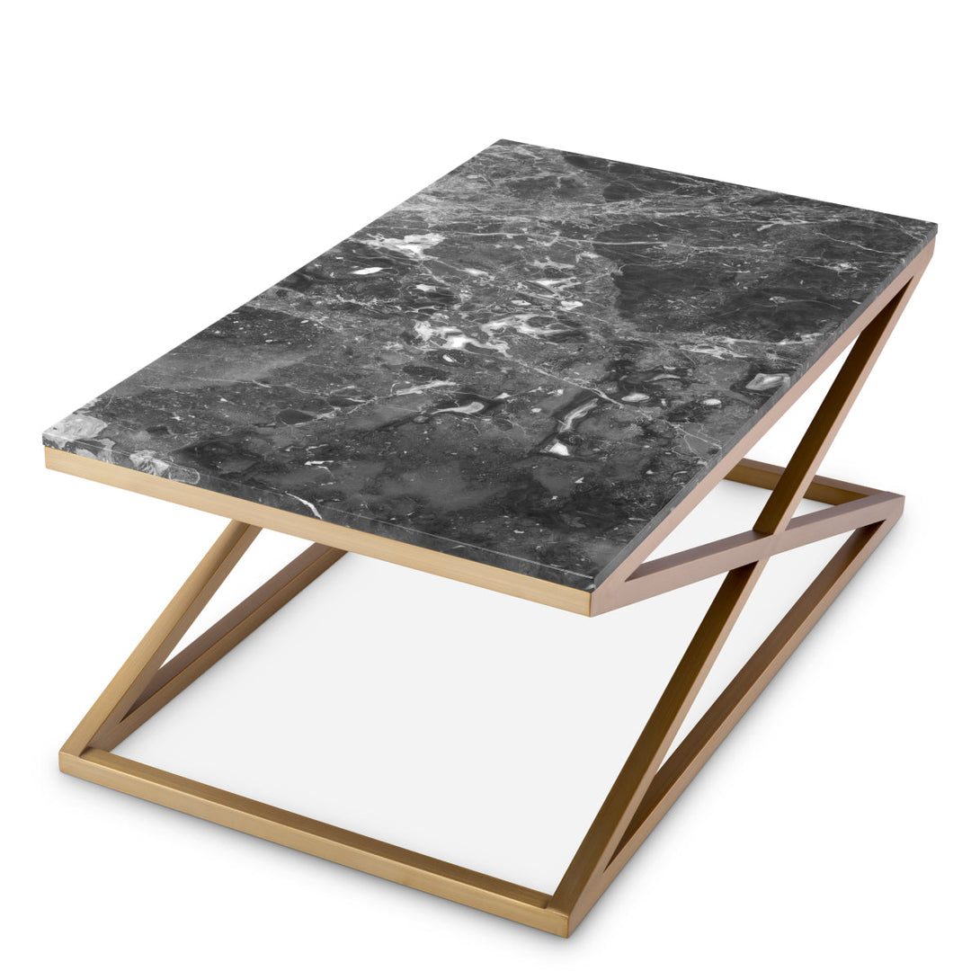 Coffee Table Criss Cross Brushed Brass Finish Furniture Eichholtz