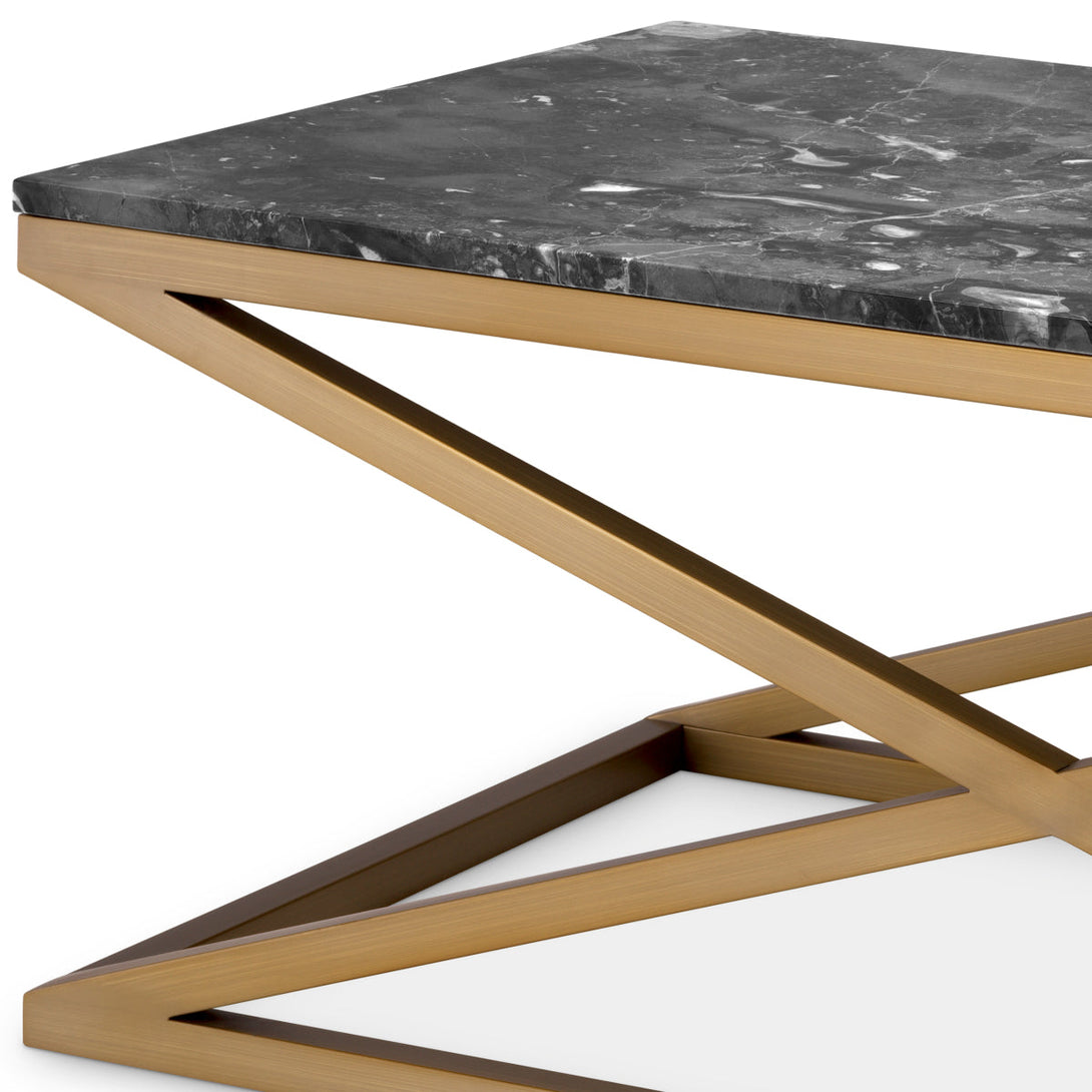 Coffee Table Criss Cross Brushed Brass Finish Furniture Eichholtz