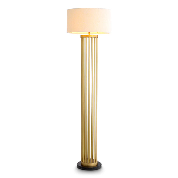 Floor Lamp Condo Antique Brass Black Marble Base Lighting Eichholtz