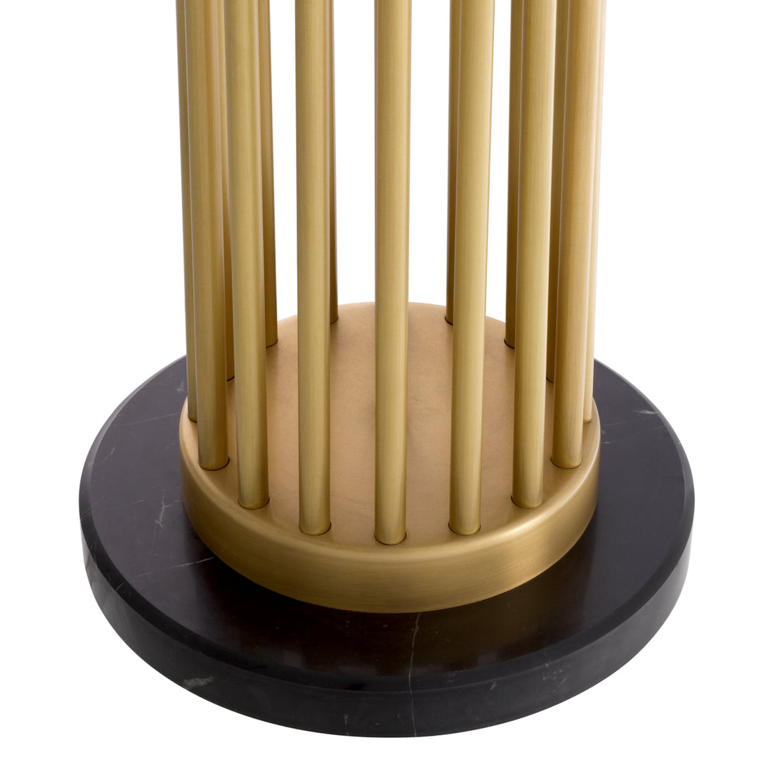 Floor Lamp Condo Antique Brass Black Marble Base Lighting Eichholtz