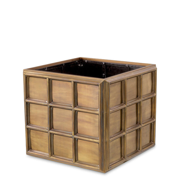 Planter Grid S Vintage Brass Finish Accessories Eichholtz