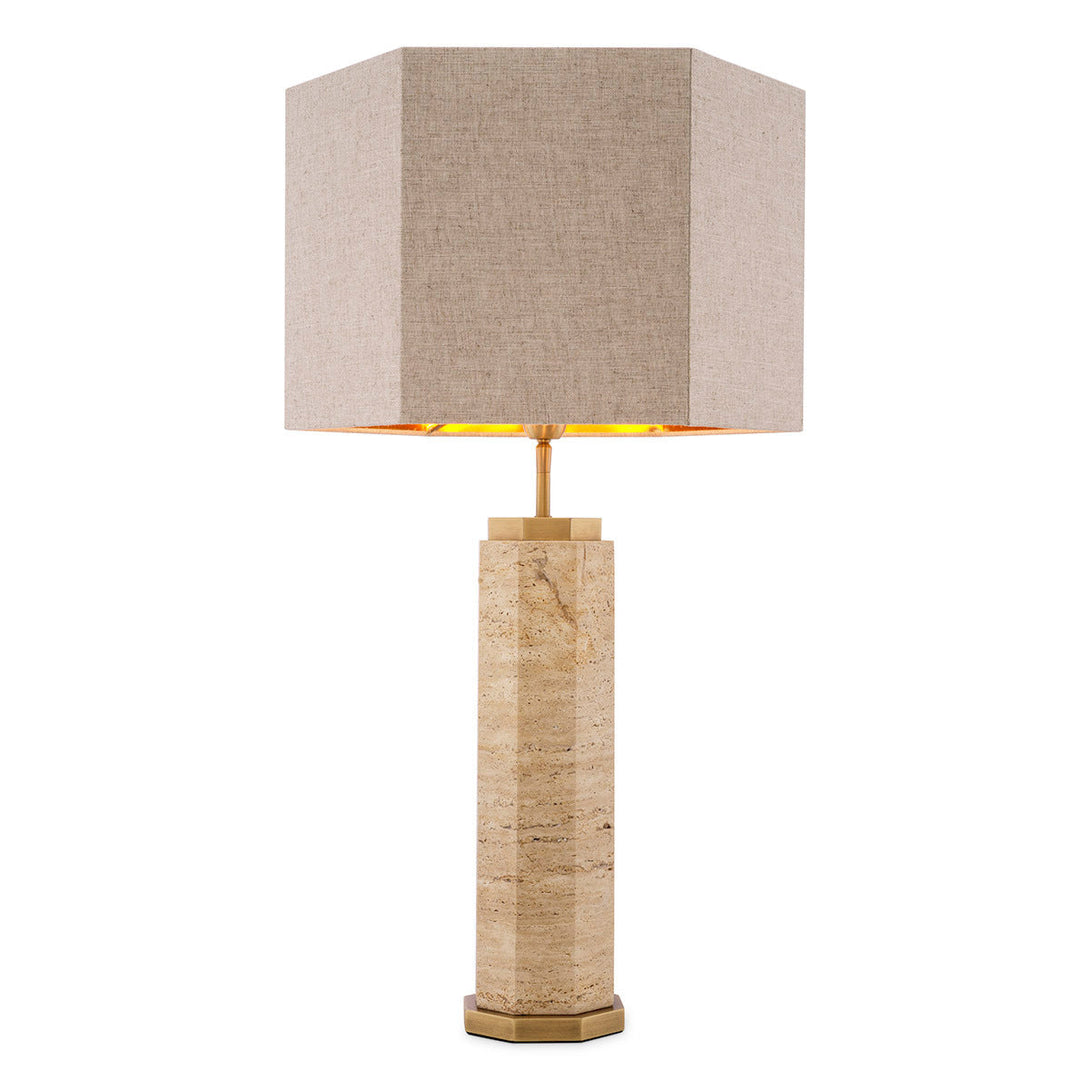 Table Lamp Newman Travertine Lighting Eichholtz