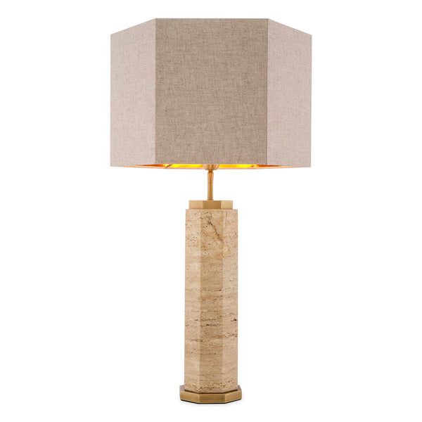 Table Lamp Newman Travertine Lighting Eichholtz