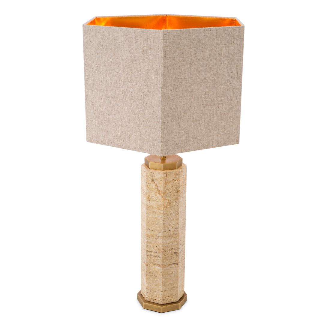 Table Lamp Newman Travertine Lighting Eichholtz