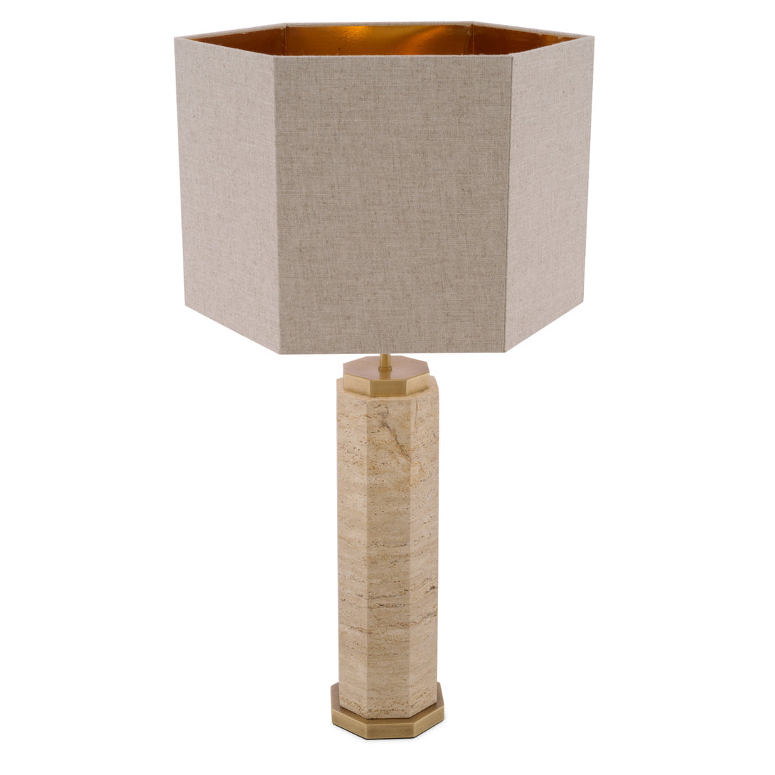 Table Lamp Newman Travertine Lighting Eichholtz