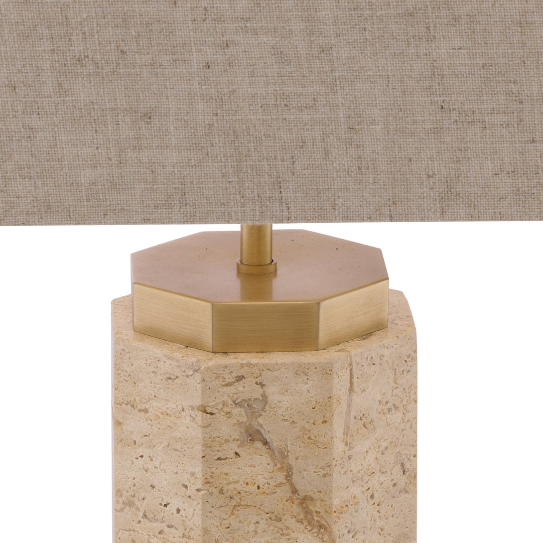 Table Lamp Newman Travertine Lighting Eichholtz