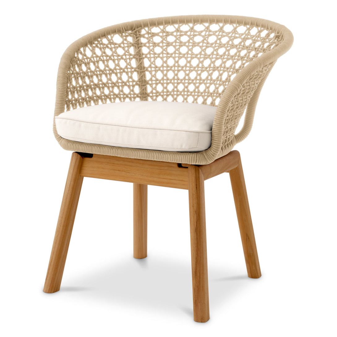 Outdoor Dining Chair Trinity Flores Cream Rope Furniture Eichholtz