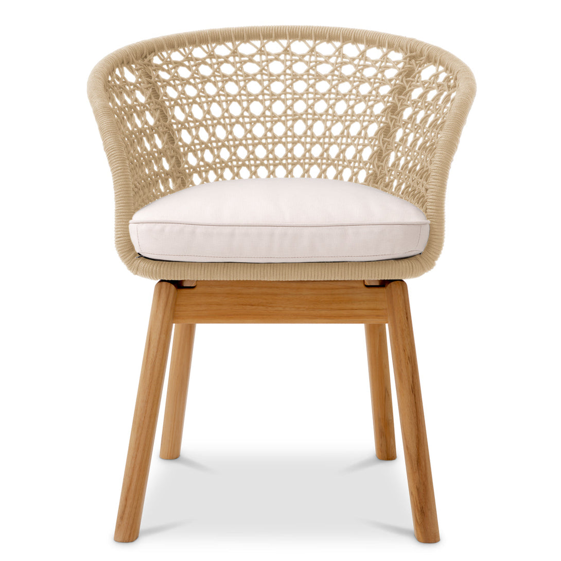 Outdoor Dining Chair Trinity Flores Cream Rope Furniture Eichholtz