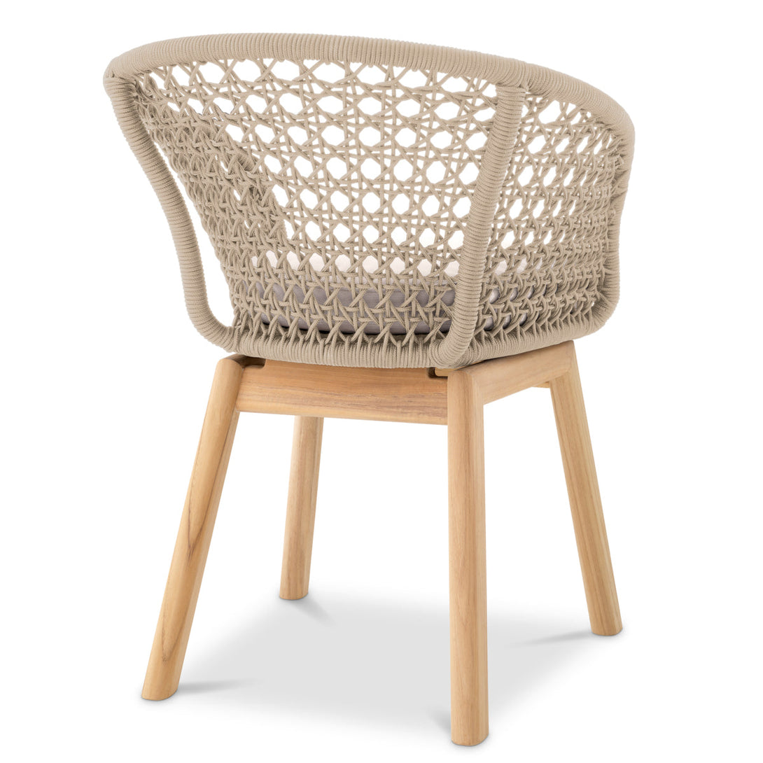 Outdoor Dining Chair Trinity Flores Cream Rope Furniture Eichholtz