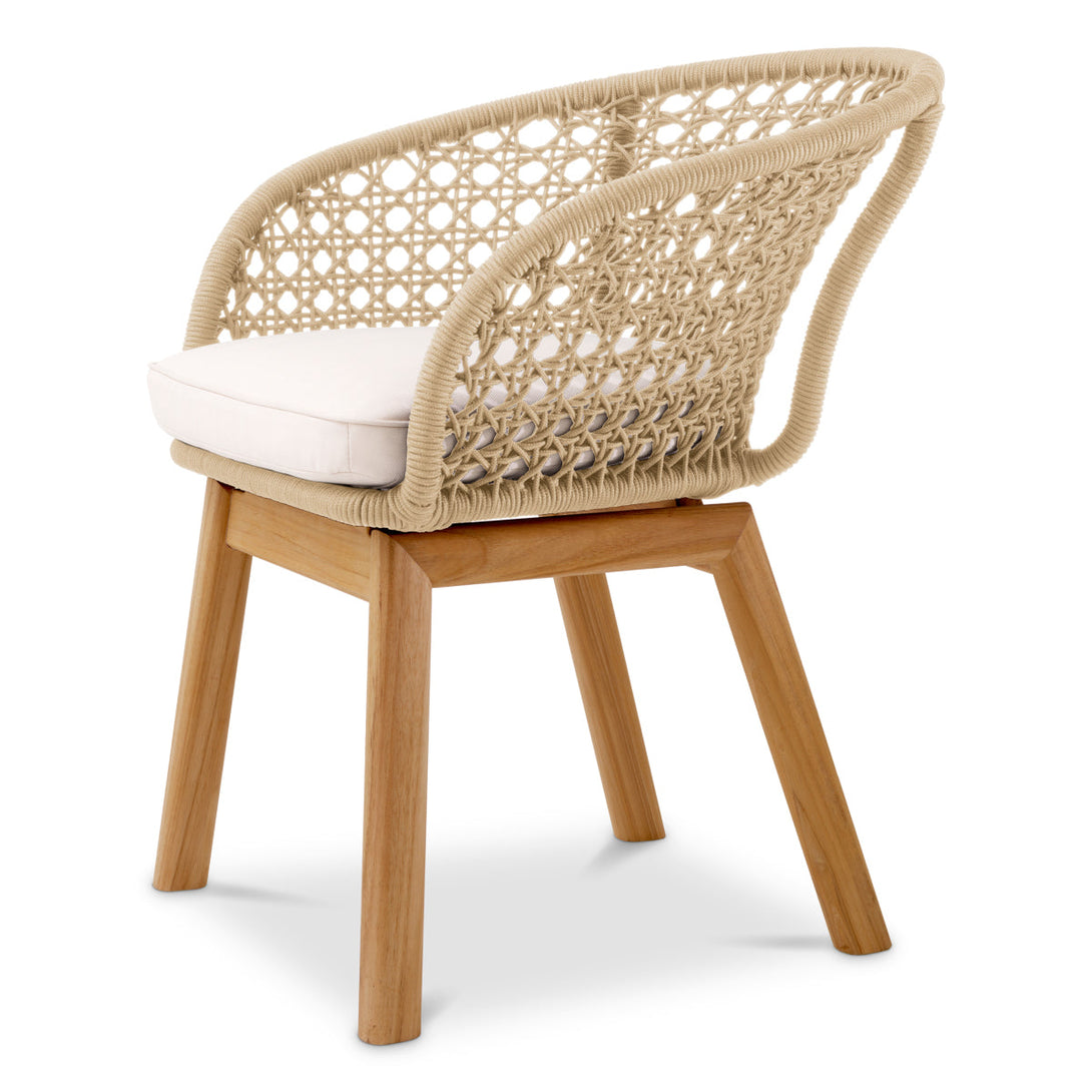 Outdoor Dining Chair Trinity Flores Cream Rope Furniture Eichholtz