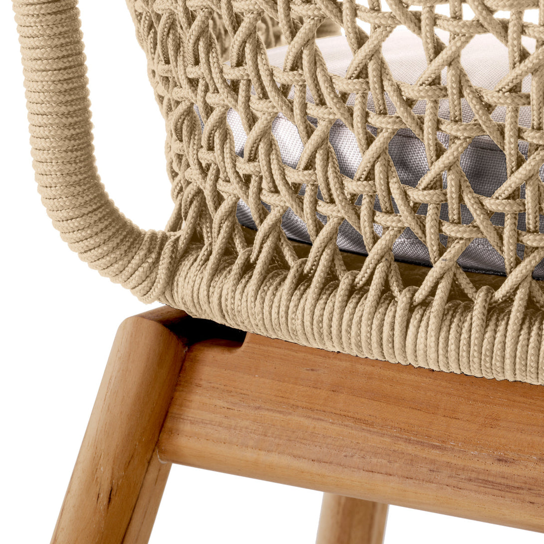 Outdoor Dining Chair Trinity Flores Cream Rope Furniture Eichholtz