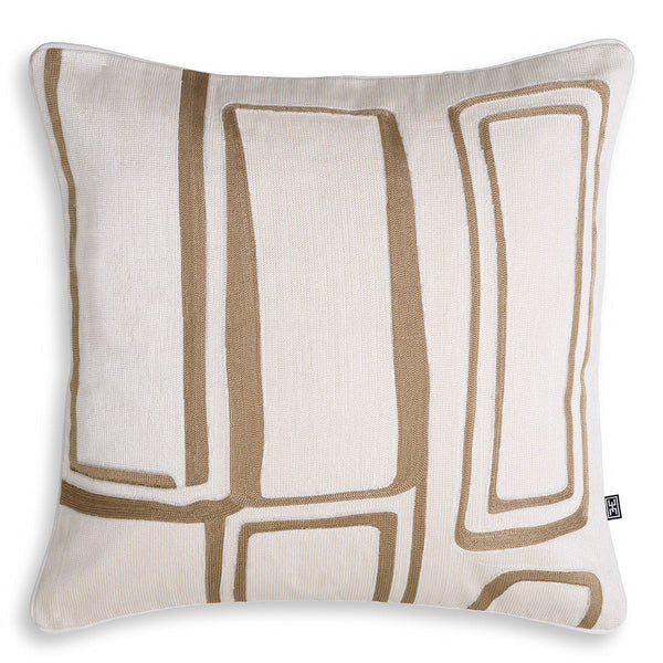 Cushion Ribeira White &Amp; Beige Accessories Eichholtz