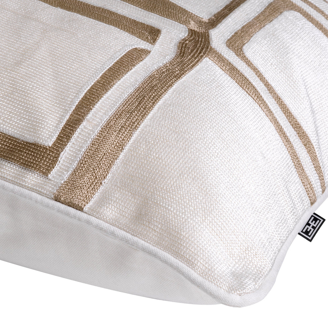 Cushion Ribeira White &Amp; Beige Accessories Eichholtz