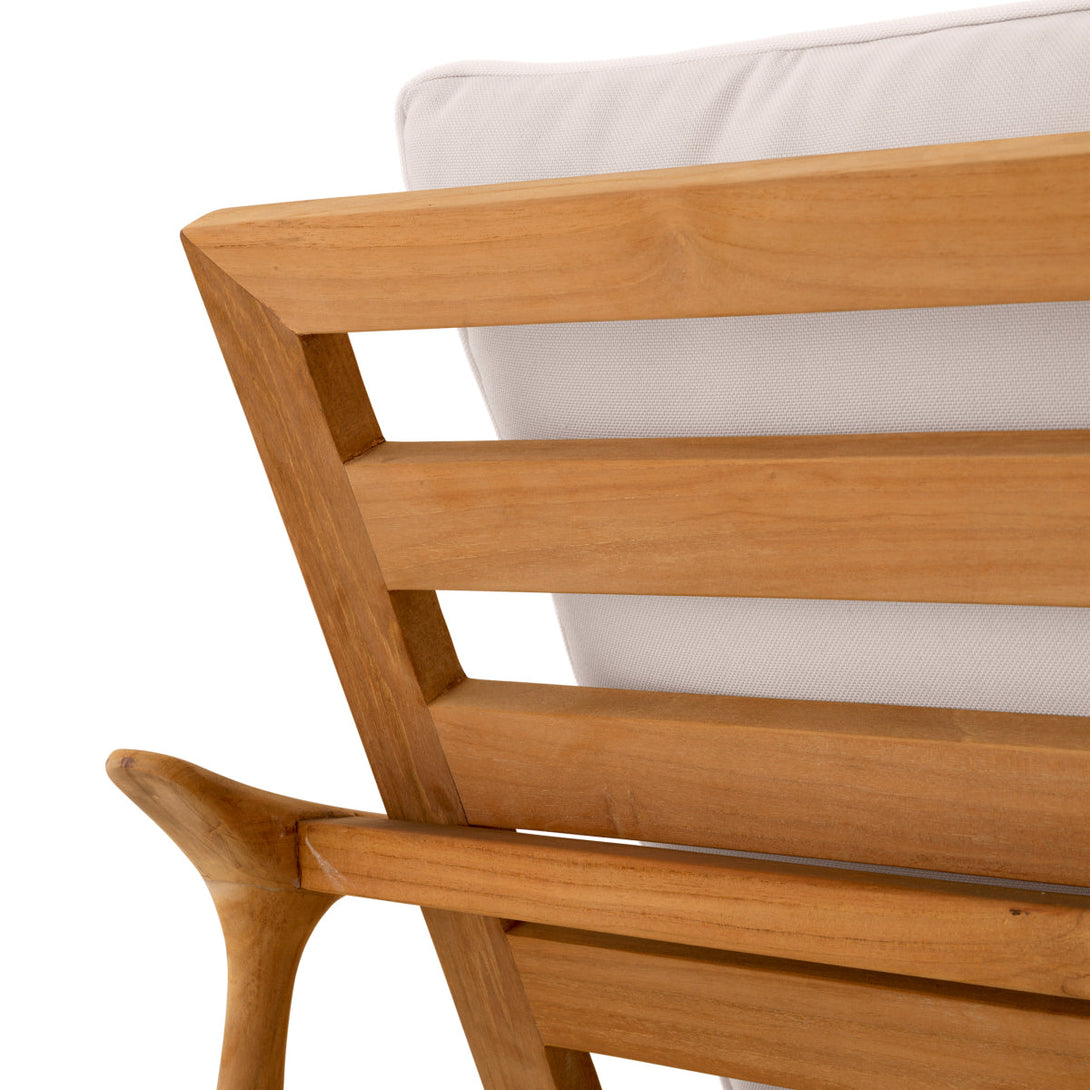 Outdoor Sofa Manzo Natural Teak Outdoor Eichholtz