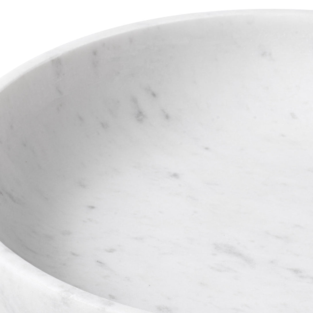 Bowl Revolt White Marble Accessories Eichholtz