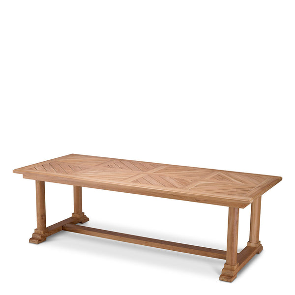 Outdoor Dining Table Bell Rive Natural Teak Outdoor Eichholtz